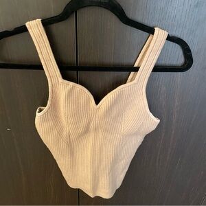 Abercrombie & Fitch Ribbed Cream Camisole